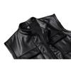 Chiński rozmiar Prawdziwa skóra bydlęca Harley Motocyklowe kamizelki Prawdziwa skóra bydlęca Kurtka bez rękawów Czarny Moto Biker Kamizelki Slim Fit Klub Jazda Wiosna