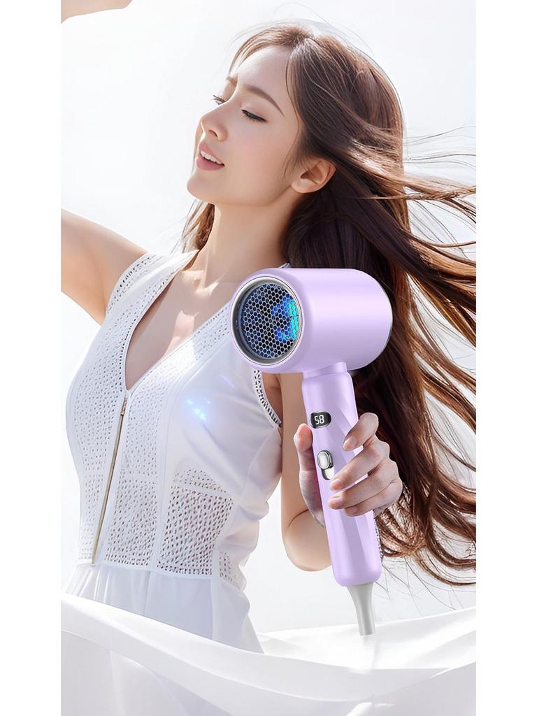 Hochleistungs-Digitalanzeige-Haartrockner mit intelligenter Temperaturregelung und Blaulicht-Ionen-Technologie