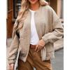 Jaqueta Cardigan Casual Jacquard Plus Size Feminina Leve com Zíper Cor Sólida Manga Longa