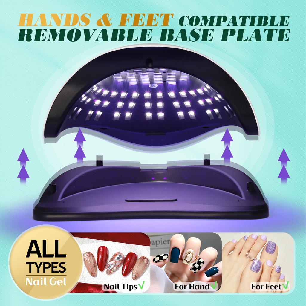 380W 81LEDS UV LED Nail Lamp Nail Dryer for Gel Polish 4 Setting Timers UV Nail Lamp Professional Nail Light Automatic Sensor