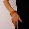 Vintage Round Smudging Bangles for Women European and American Punk Acrylic Cuff Bracelets Geometric Charms Wristband Jewelry