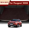 Car Trunk Mats Fit For Peugeot 2008 2014 2015 2016 2017 2018  Rear Trunk Tray Liner Cargo Pads Accessories Products