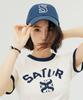 Seteo (W) Arch Logo Ringer Short Sleeve T-Shirt Cream