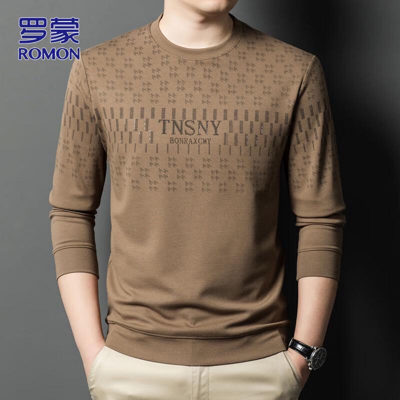 ROMON Men's Business Casual Long-Sleeve Sweatshirt
