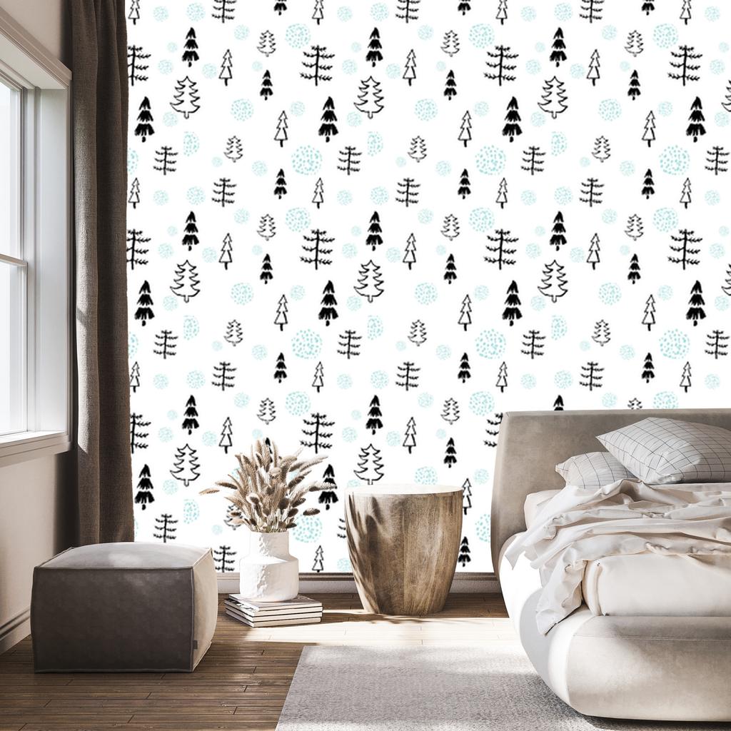 Forest and Spruce Trees Wallpaper for Living Room and Bedroom 50x1000