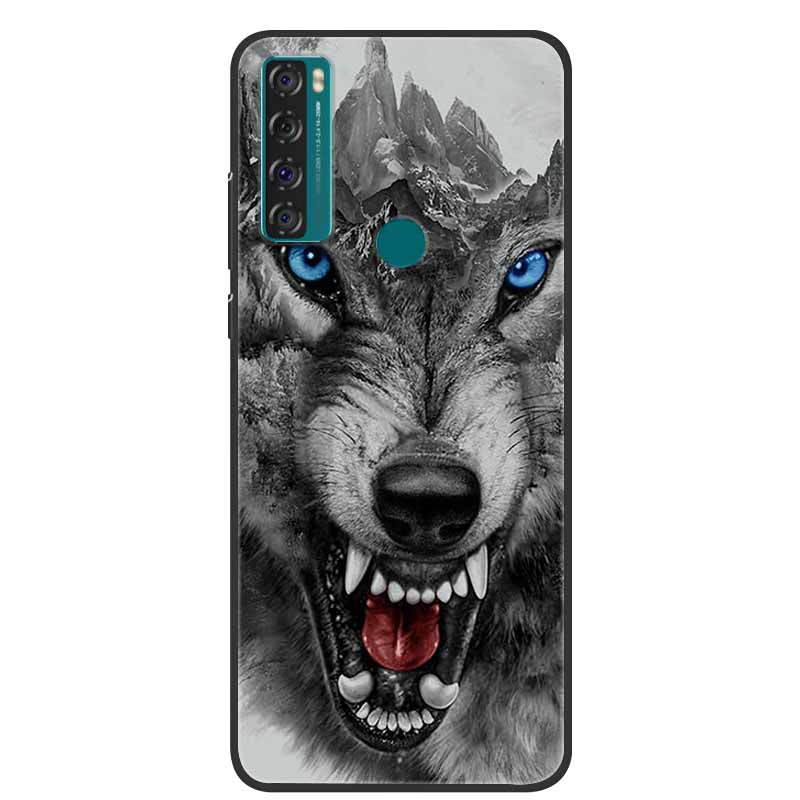 Case For TCL 20 SE Luxury Silicone TPU Soft Phone Cover For TCL 20 SE Case T671H 6.82" Funda Animal Capa Cute Shockproof Coque