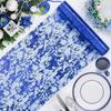 Exclusive Irregular Texture Hot Stamping Foil Table Runner and Placemat for Wedding Decor and Gift Packaging