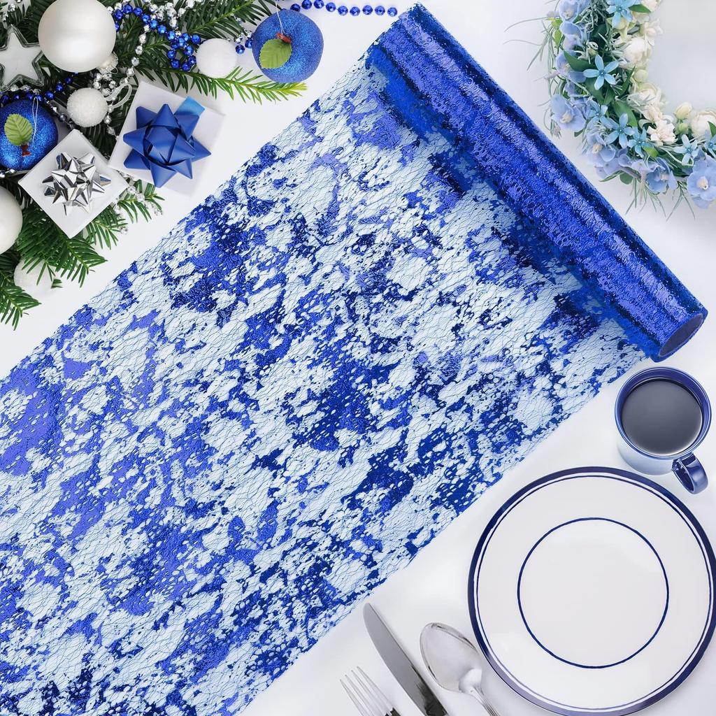 Exclusive Irregular Texture Hot Stamping Foil Table Runner and Placemat for Wedding Decor and Gift Packaging