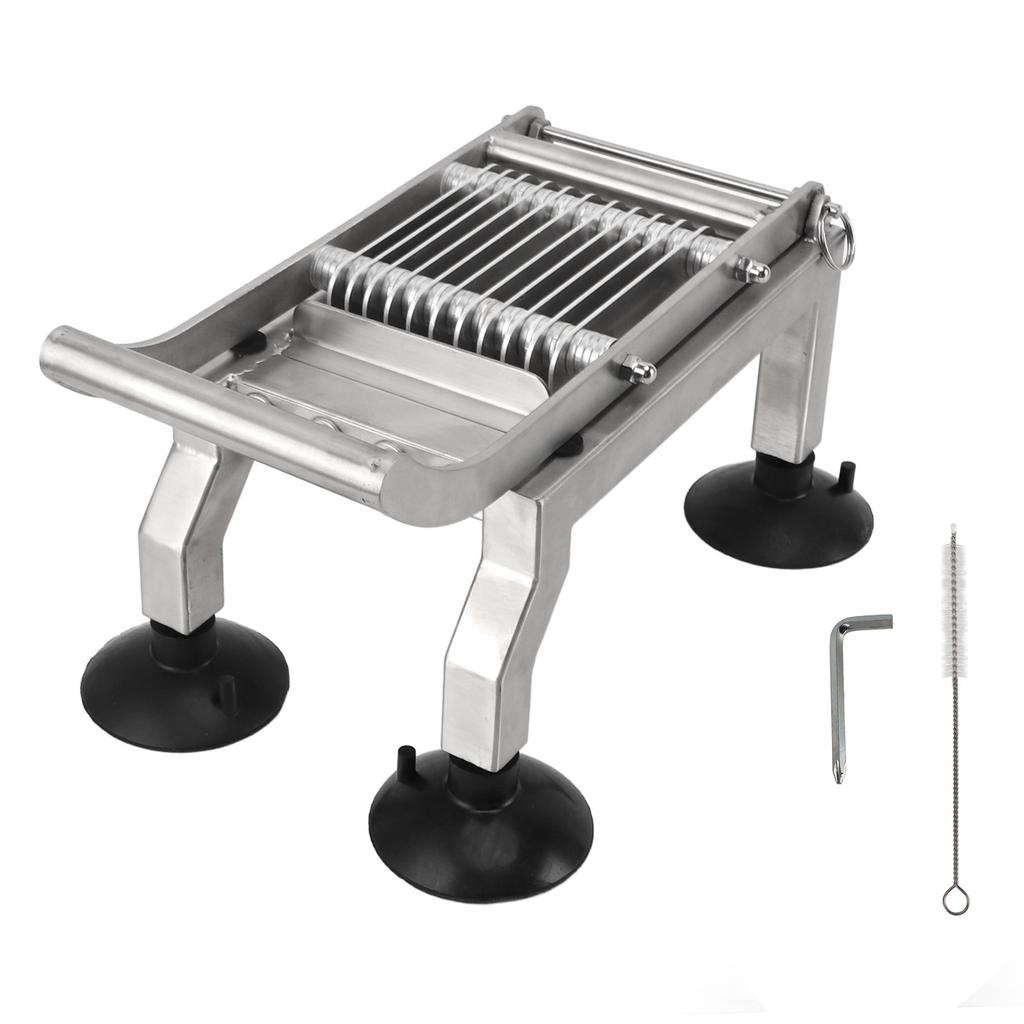 Commercial Vegetable Cutter Stainless Steel Anti Slip Manual Food Cutter with 4 Suction Cup for