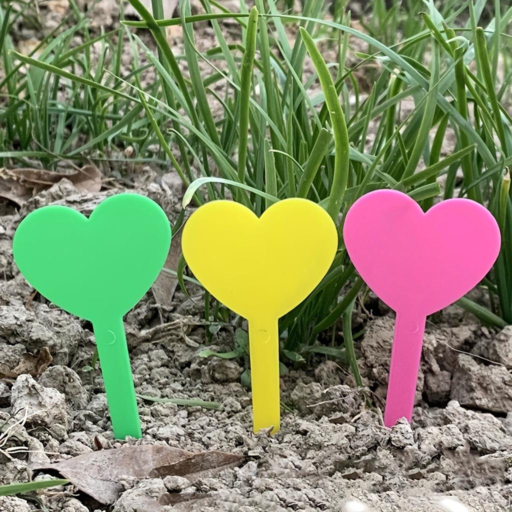 20pcs-Plastic inserted ground plant and flower labels, outdoor garden plant labels, reusable plant labels-random color