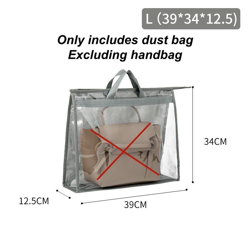 1Pcs Home Wardrobe Leather Bags Dust Bag Multifunctional Transparent Moisture-Proof Bag Breathable Hanging Protective Bag