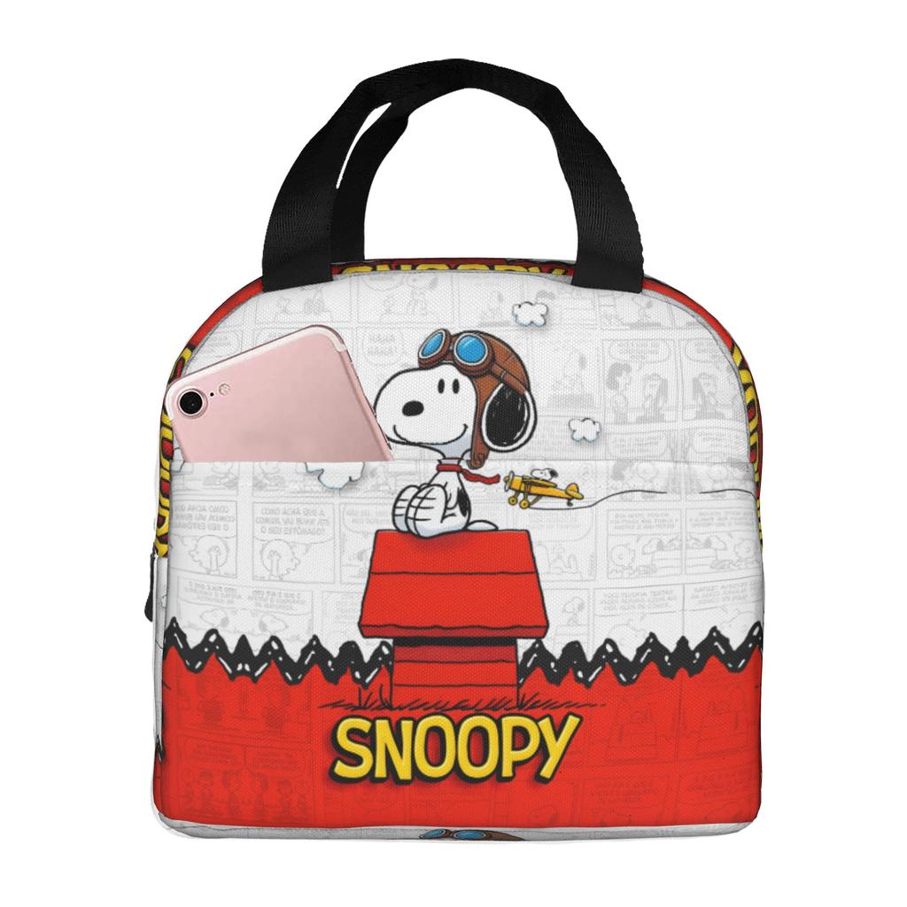 Custom S-Snoopies Portable Lunch Box Women Men Leakproof Manga Thermal Cooler Food Insulated Lunch Bag Office Work