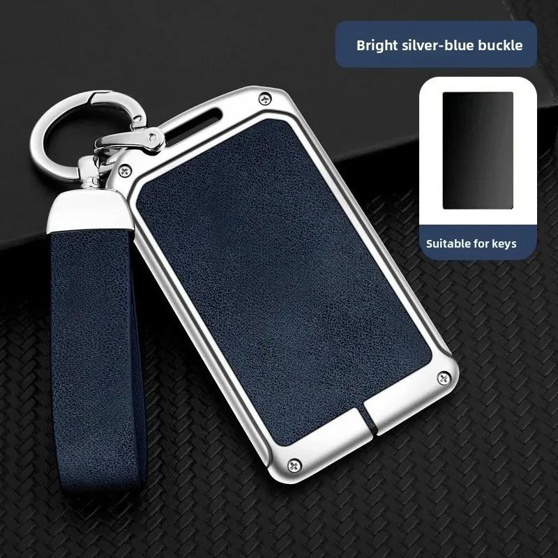 Zinc Alloy Leather Car NFC Card Remote Key Cover Case Protector Holder Shell Auto Kychain Accessories For Leapmotor C10 C11 C16