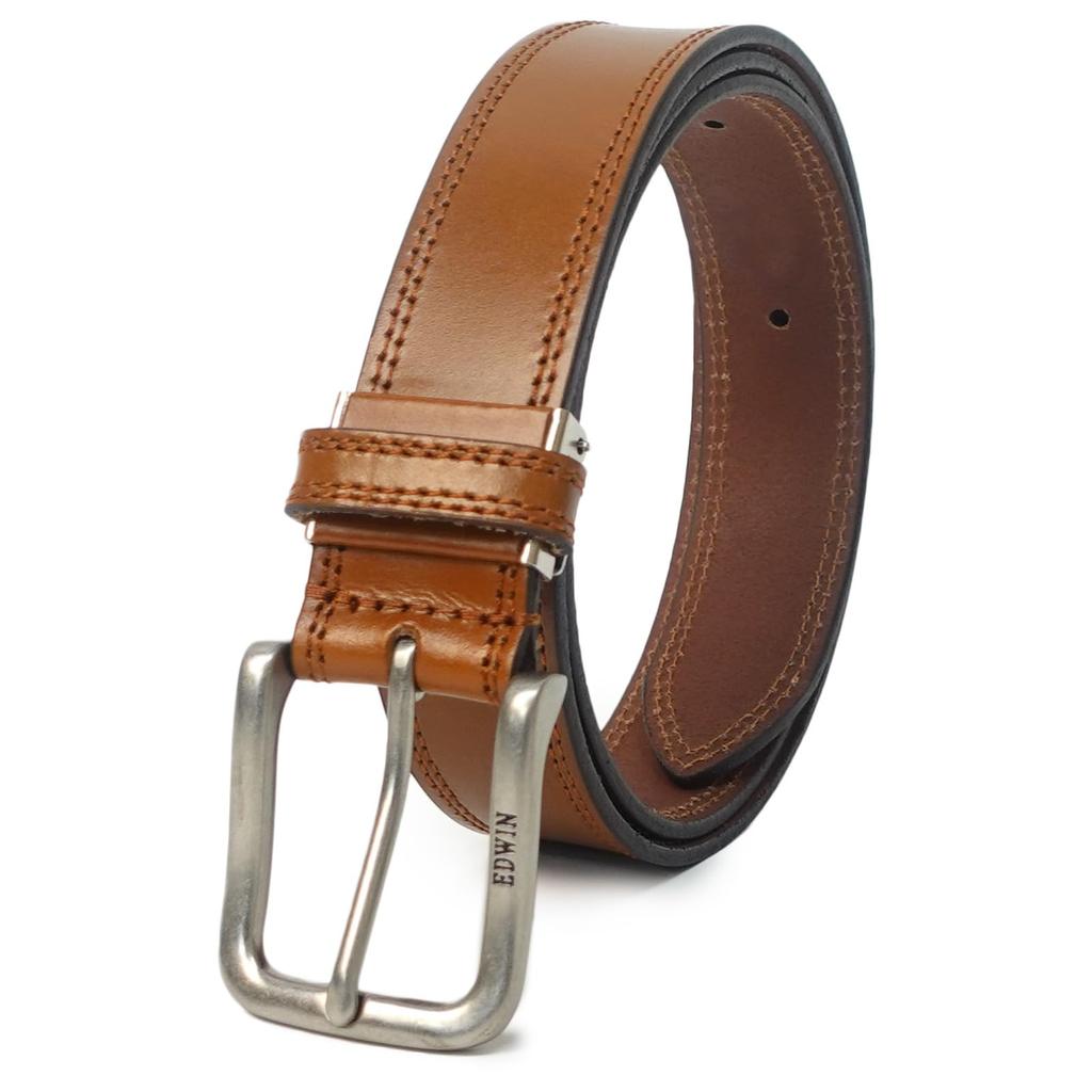 Belt, 35mm Wide, 118cm Long, Made In Japan, Cowhide Leather, Double Stitching, 0111128