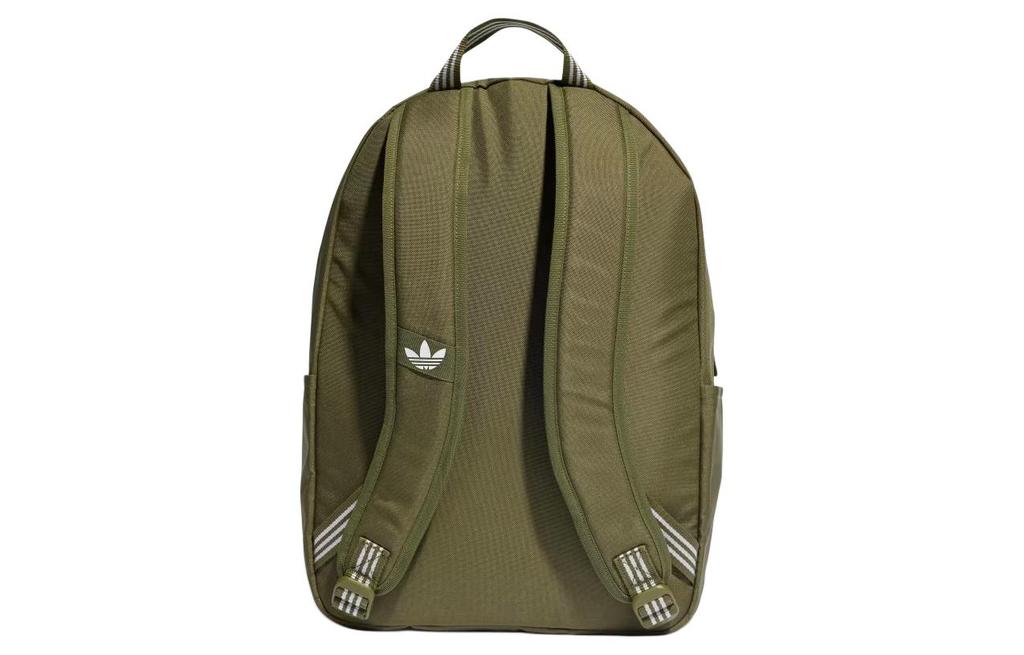 Adidas Originals Recycled Polyester Plain Weave Fabric Backpack Regular Unisex Focus Olive IS4361