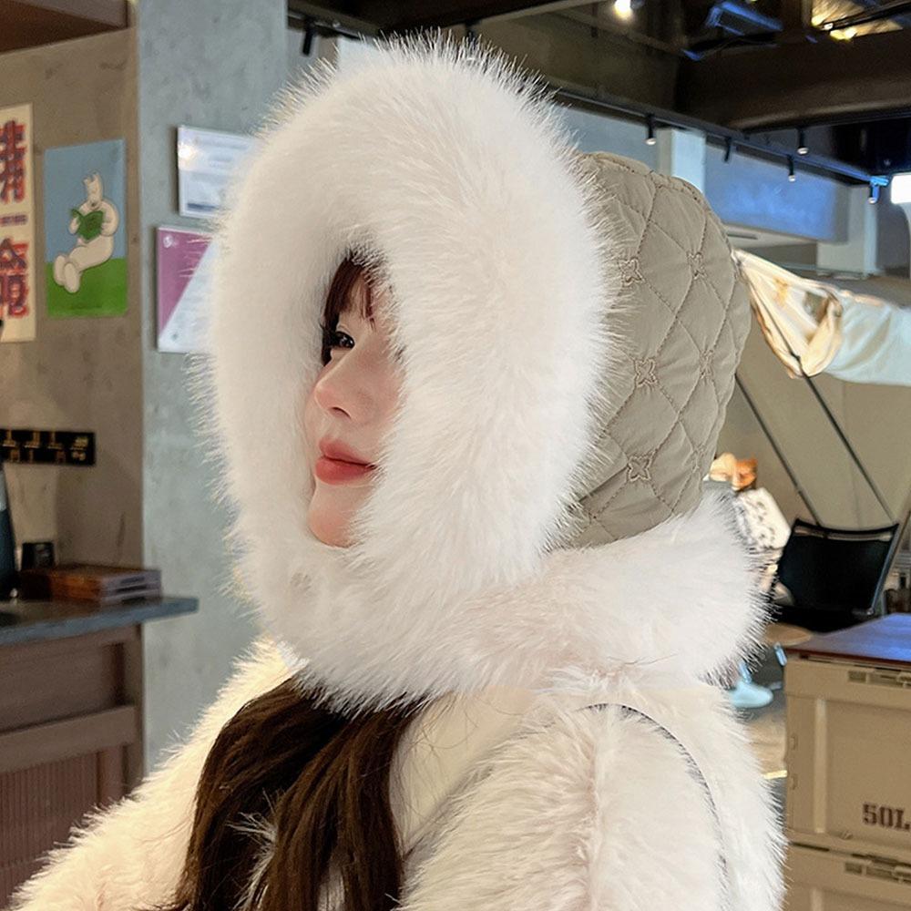 Plush Bomber Hat Ear Protection Ski Russian Cap Outdoors Ushanka Fur Hat  for Men Women