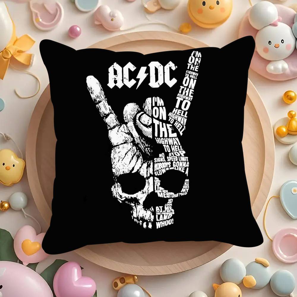 Hot AC-DC Rock Band  Pillowcases cushion covers living room sofas home decor gifts