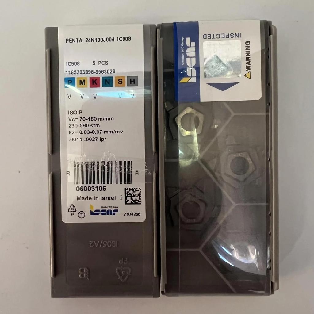 ISCAR / PENTA 24N100J004 IC908  /Industrial indexable Carbide Inserts 5 PCS
