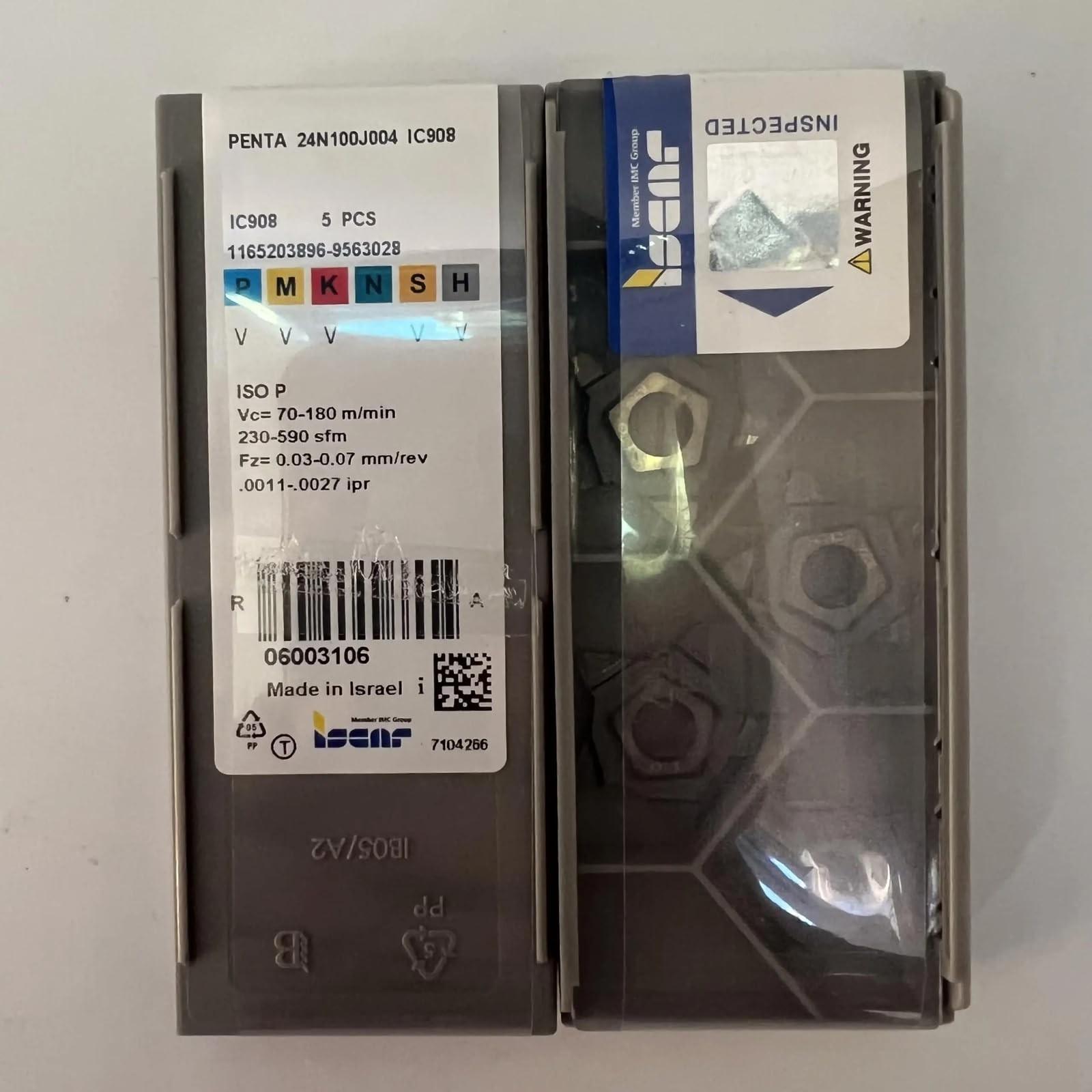 

ISCAR / PENTA 24N100J004 IC908 /Industrial indexable Carbide Inserts 5 PCS