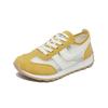 Gelbe Damen Frühling Sommer neue Retro atmungsaktive Mesh Zehenfrei kleine Sportliche flache Freizeitschuhe