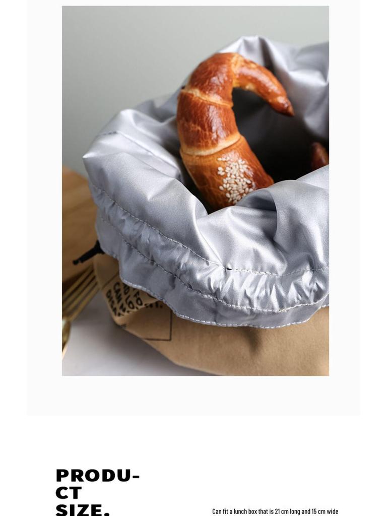Nordische minimalistische isolierte Canvas-Bento-Tasche mit Kordelzug