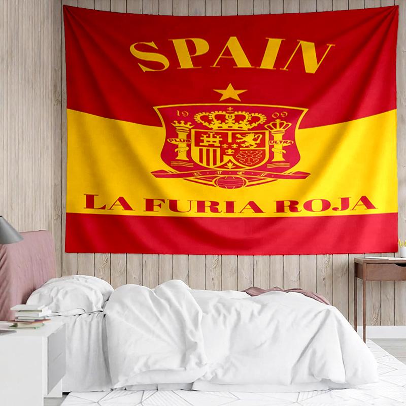 Spain National Football Team Tapestry Accessories Playroom Tapestry, for Bedroom,Livingroom, Dormitory Room Wall Decor Fan Birthday Gifts