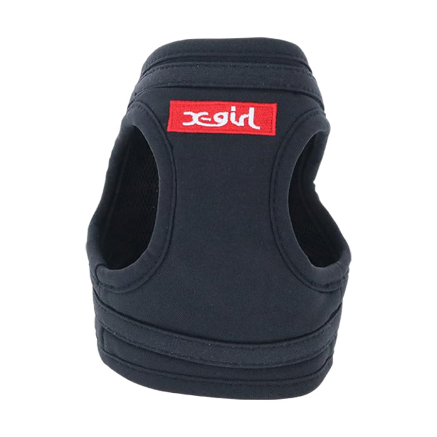 Box Logo Body Harness Adjustable Size for and Easy Size X-girl Training, Walks, Outings, Anti-Pulling, On/Off (Black, M)
