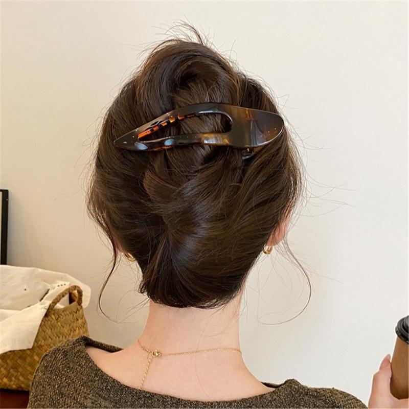 Large Hair Claw Clip Not Slip Grip Shatterproof PC Plastic Hairpin Headdress For Sensitive Scalp Gym Work Travel