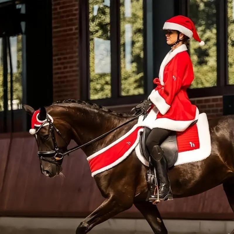 Equestrian Cap Christmas Accessory Polyester Horse Hat Breathable Weather Resistant Design Suitable For Horsemanship