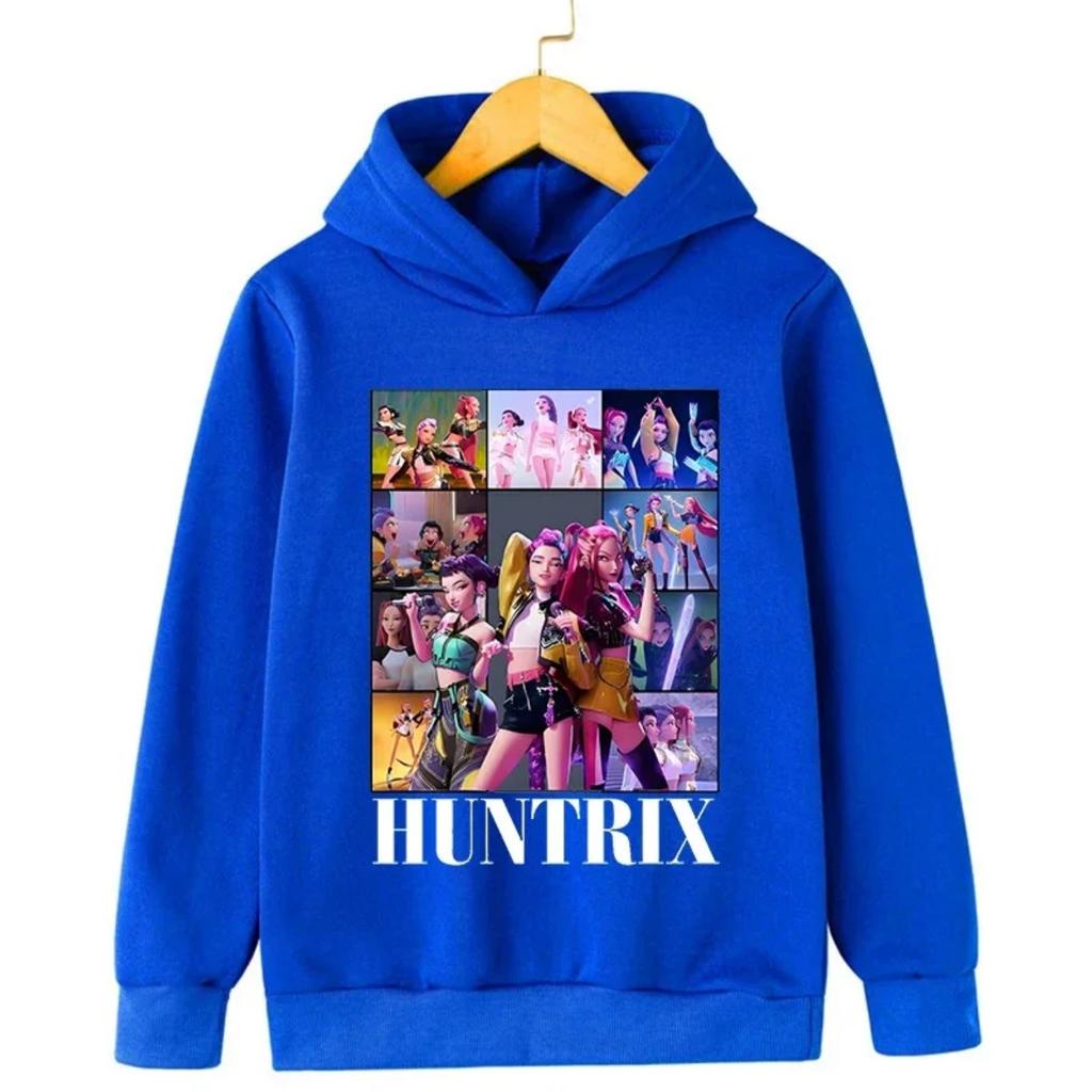 Höst KPop Demon Hunter Huntrix Tryck Barn Sweatshirt Casual Mode Flickmode Street Pullover Toppar Barnkläder