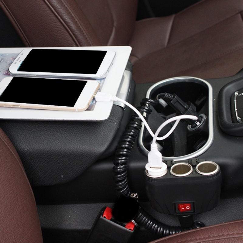 3 Socket Charging Adapter Splitter Car Charger Adapter with Secure Locking Extender Car Charger Adapter for Phone
