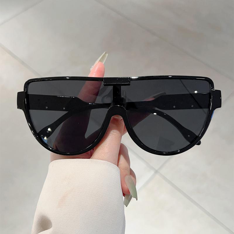 Semi-round Sunglasses Women Fashion Oversized Monoblock Casual Shades Ins Trendy Design Korean Style Outdoor Sun Glasses
