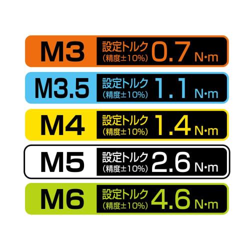 ANEX Torque Adapter for Electricians, Case Included, 5-Piece Set (M3/3.5/4/5/6) ATA-S1 [Over-torque Prevention and Torque Management] Screwdriver for