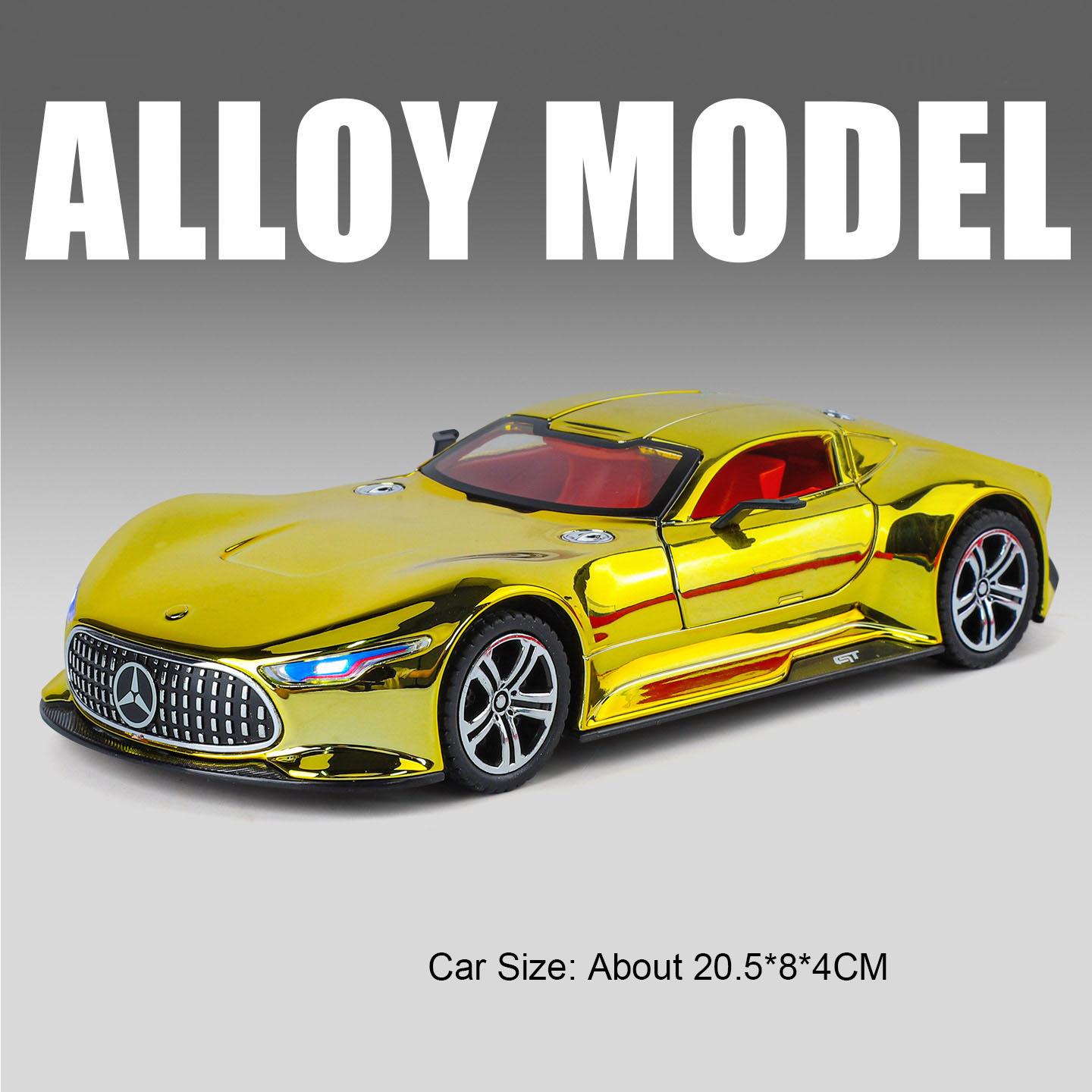 

1:24 PAGANI Huayra Dinastia Vision GT Car Toy Diecast Alloy Model Doors Opened Sound Light Pull Back Sportcar for Boy Adult Gift