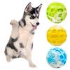 Squeaky Dog Ball Pets Rubber Chew Toy Non-Toxic Bite Resistant Fetch Ball Promotes Teeth Health
