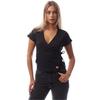 Womens/Ladies V Neck Short-Sleeved Wrap Top