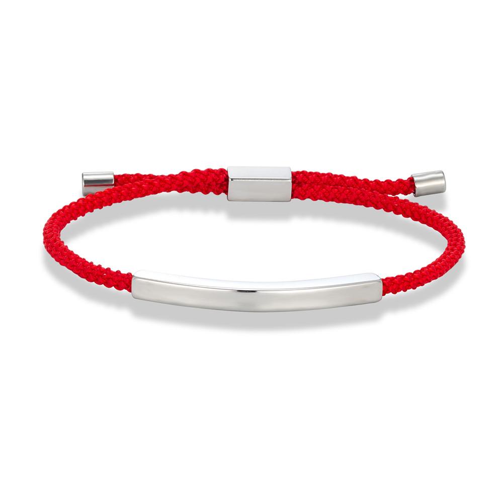 Men Women Punk SOS Custom Engrave Text Adjustable Thin Rope Bracelet customize Stainless Steel ID Bracelet