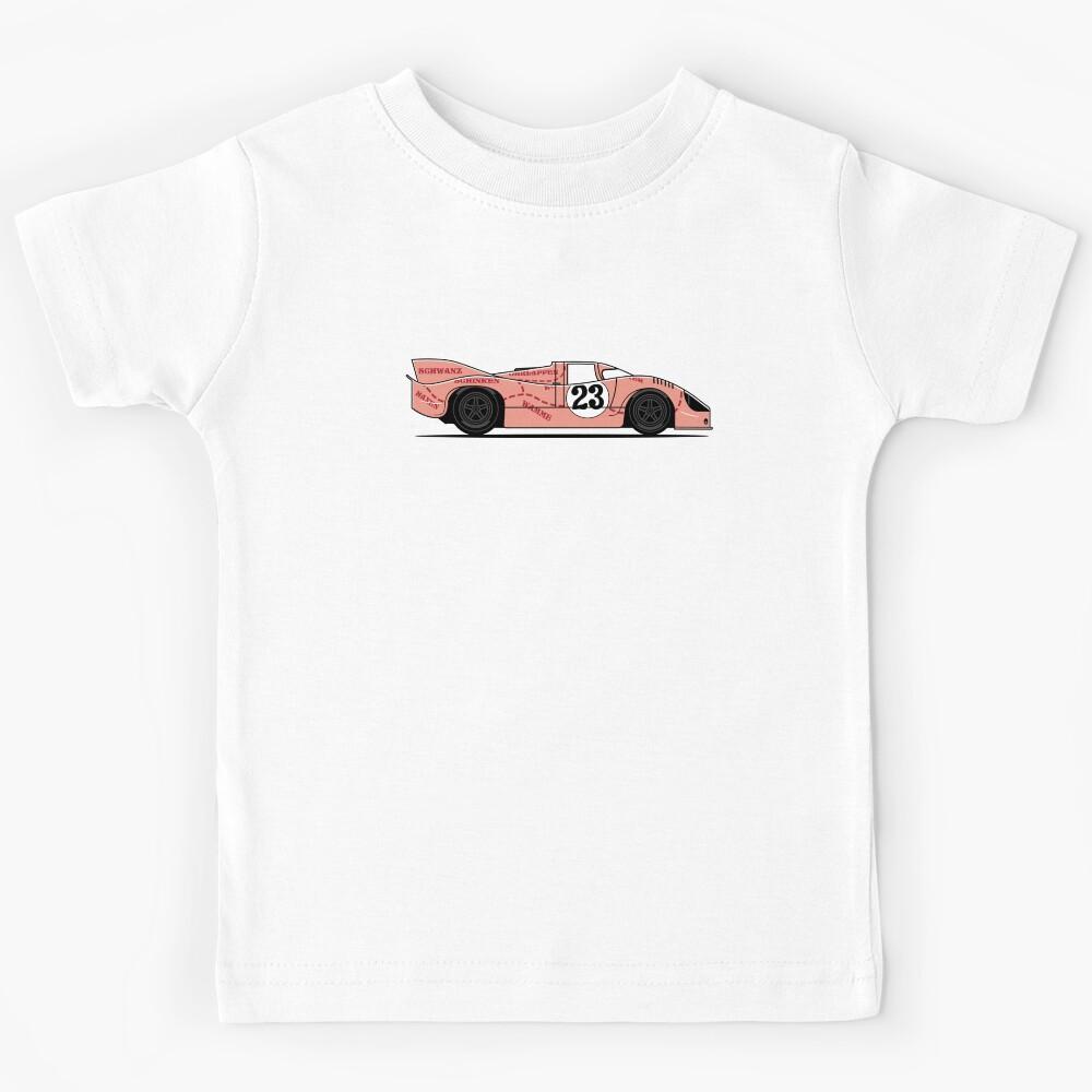 917 Pink Pig Race Car Kids T-Shirt 150