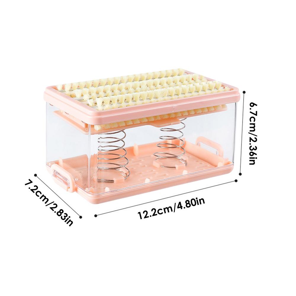 

Мыльница Мыльница Слив для Мыла Подставка для Посуды Прозрачная Мыльница для Хранения Мыльница для Прачечной с Крышкой и Роликом Пенообразующая Щетка розовый