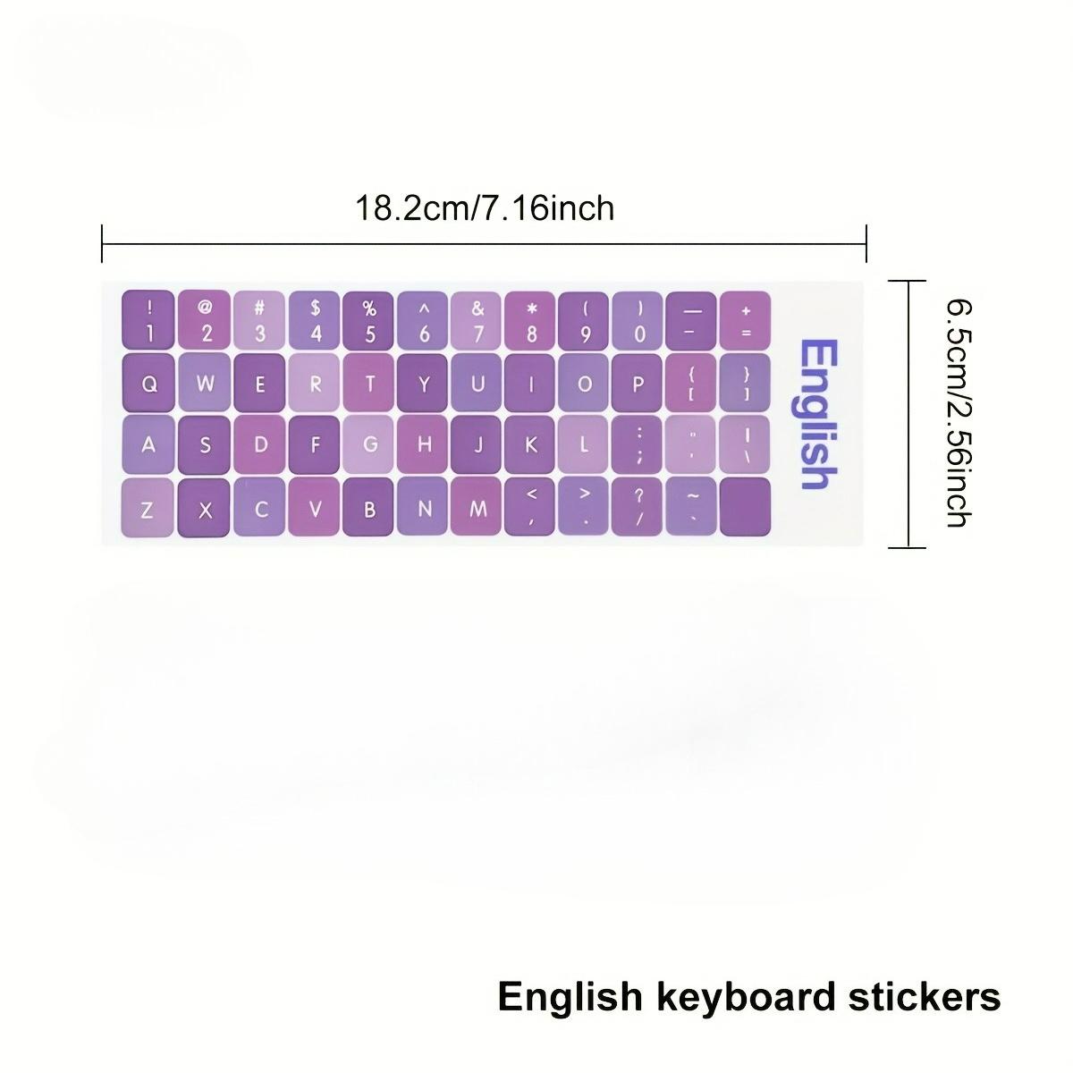 

Двуязычные наклейки на клавиатуру 1 шт. Прочные наклейки для клавиатуры на английском/русском языке, прозрачные клейкие накладки для ноутбука, настольного компьютера, для практики печати English