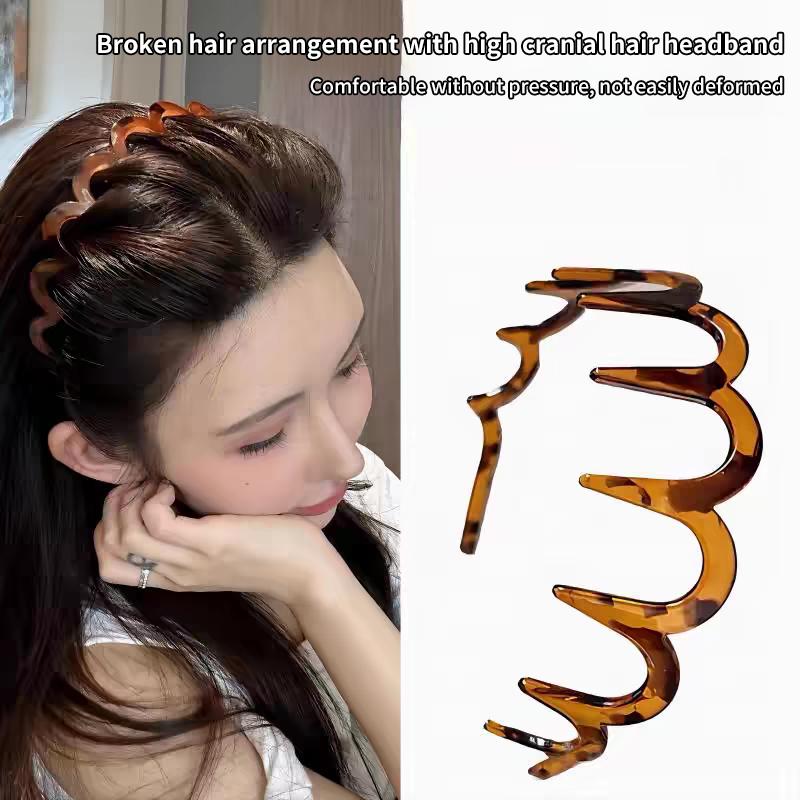 Headband Hair Comb Zigzag Band Notched Headband Woman Man Girl Christmas Birthday Gift Rescue Broken Hair Artifact