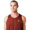 Running Wear SILVER SINGLET 2011D240 200 M [ASICS] Men's (SINGED RED)