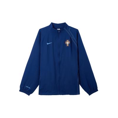 Portugalia 2004 Reeditare Jachetă de trening replică fotbal bărbați jachete Albastru-Vid Albastru-Universitar HV4320-492