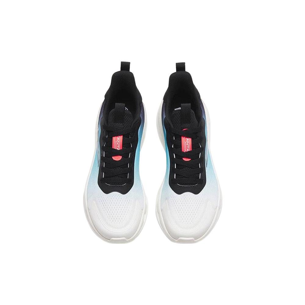 New Anta Cushioning Rebound Low Top Running Shoes Men's White Black Blue 112315575-4