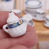 1 Set 1:12 Dollhouse Teapot Realistic Clay Miniature Tea Cup with Saucer Model Play House Toy Scene Prop