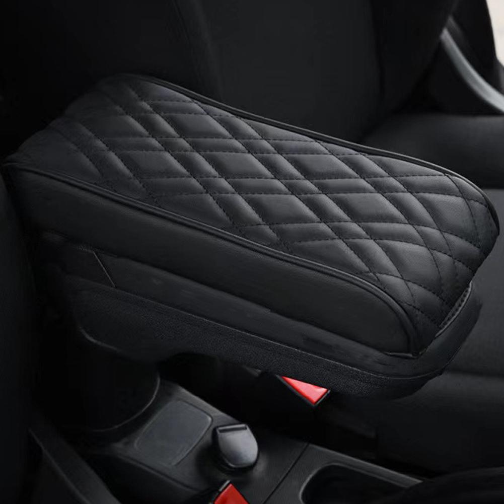 Cuir PU Tapis d'Accoudoir de Voiture Coussin de Protection Repose-Bras de Console Centrale Universel Mousse à Mémoire Repose-Bras Auto Couvercle de Coussin Boîte de Rangement