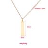 Engravable Stainless Steel Geometric Bar Pendant Necklace
