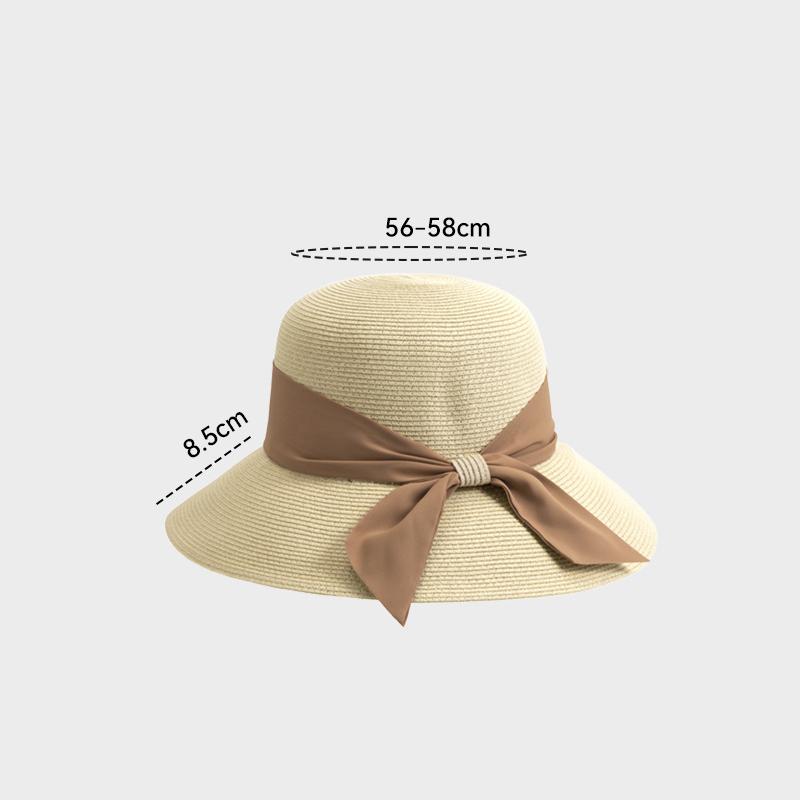 Summer Sun Protection Straw Hat Foldable Fisherman Hat Women's UV Protection Sun Hat