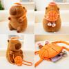 Kawaii Removable Basketball Backpack Capybara Plush Doll Pillow Stuffed Animal Cartoon Capybara Plush Toy Gift Boys And Girls