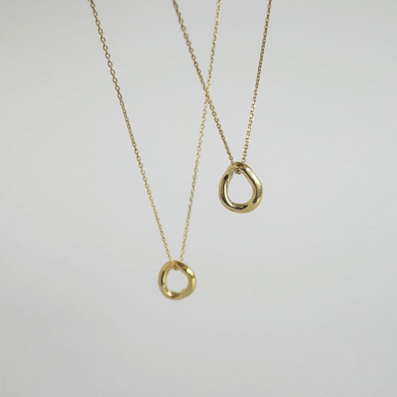 modernlike 14k gold-filled silver clay layered necklace